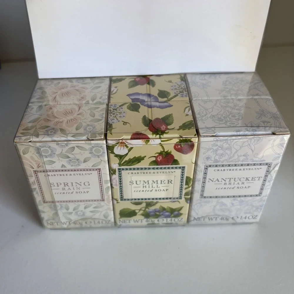 Crabtree & Evelyn Summer Hill Soap ORIGINAL 1.4 Oz Set of 2‎ Travel Size New